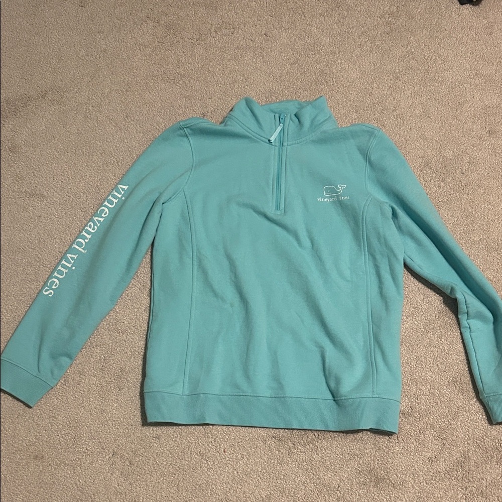 Vineyard Vines Teal Quarter-Zip Sweatshirt